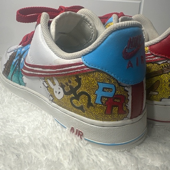 Nike Custom Air Force 1 '07  Puerto Rico Shoes - Picture 4 of 9